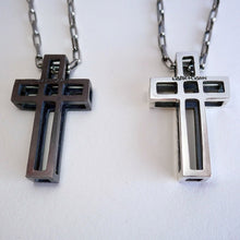 Load image into Gallery viewer, Cage Cross Necklace