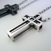 Load image into Gallery viewer, Cage Cross Necklace