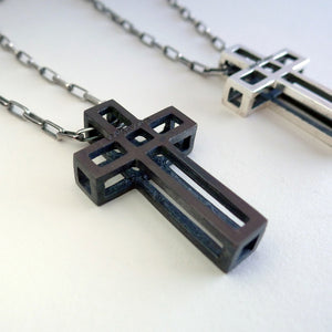 Cage Cross Necklace